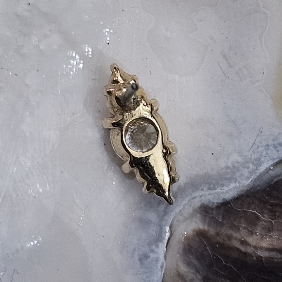 Goldtone CZ Post Earrings - Picture 4 of 8